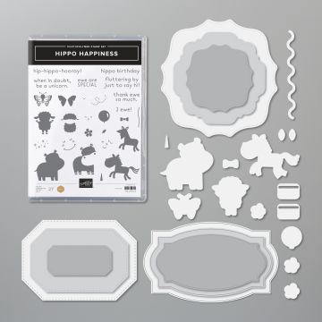 Casually Crafting Blog Hop Simple cards using the Hippo Happiness Bundle
