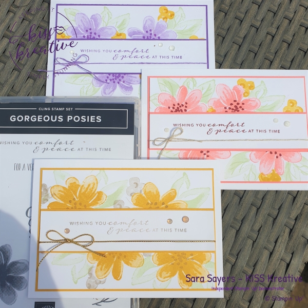 Simple Cards using the Gorgeous Posies Stamp set from Stampin' Up!