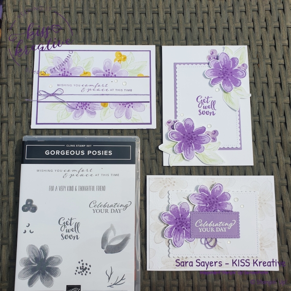 Simple Cards using the Gorgeous Posies Stamp set from Stampin' Up!