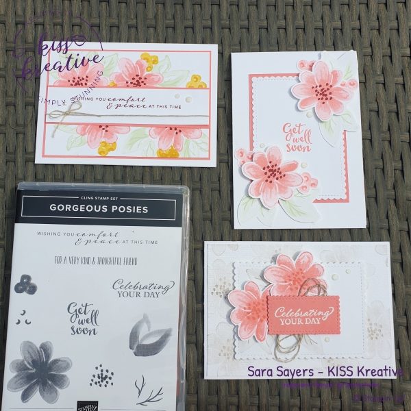 Simple Cards using the Gorgeous Posies Stamp set from Stampin' Up!