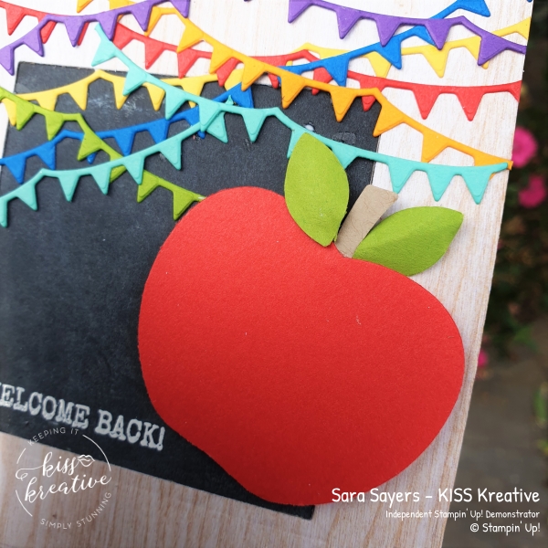 Easy Blackboard Easel back to school card using the Harvest Hellos and Happy Dies