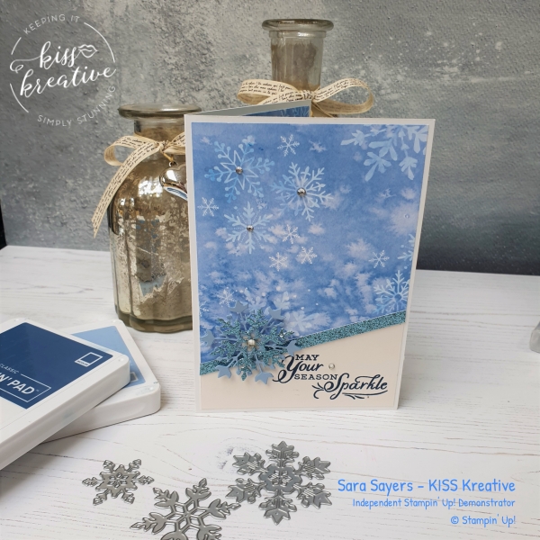 Stunning cards using the Snowflake Wishes bundle and the Snowflake Splendor Designer Series Paper
