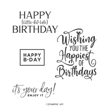 Share it Sunday easy Card using Happiest of Birthdays from Stampin 