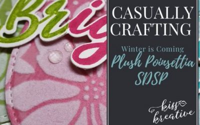 Casually Crafting Blog Hop – Winter is coming… I love  Jacquard Plush Poinsettia cards