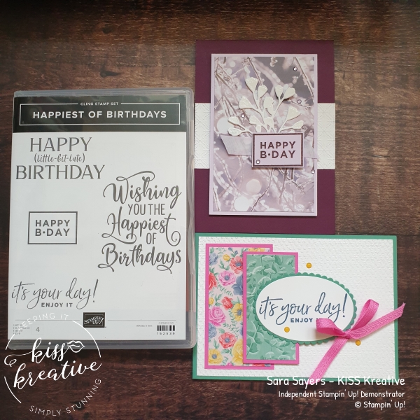 Share it Sunday easy Card using Happiest of Birthdays from Stampin Up