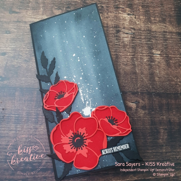 Armistice Day 11th November Remember Always Poppy Moments Card and Wreath from Stampin Up