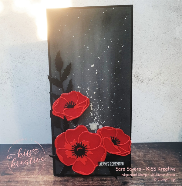 Armistice Day 11th November Remember Always Poppy Moments Card and Wreath from Stampin Up