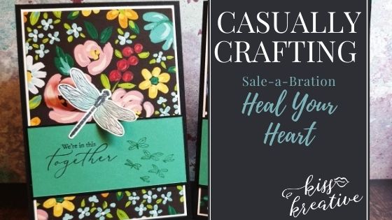 Simple cards using Heal your Heart plus Flower and Field Designer Series Paper for Salebration