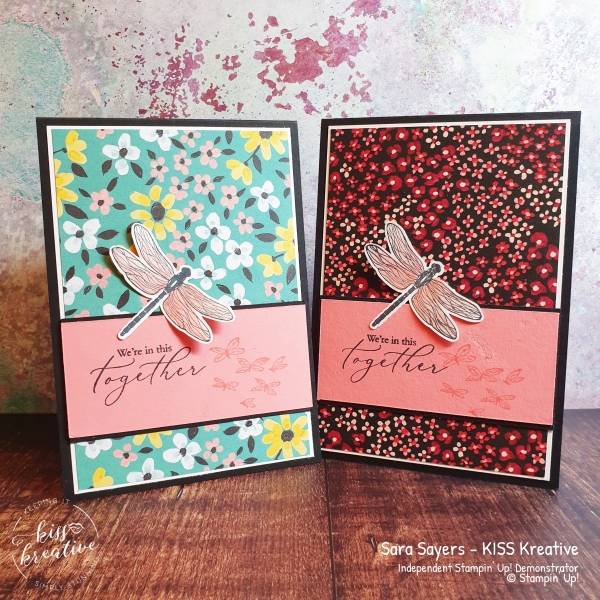 Simple cards using Heal your Heart plus Flower and Field Designer Series Paper for Salebration