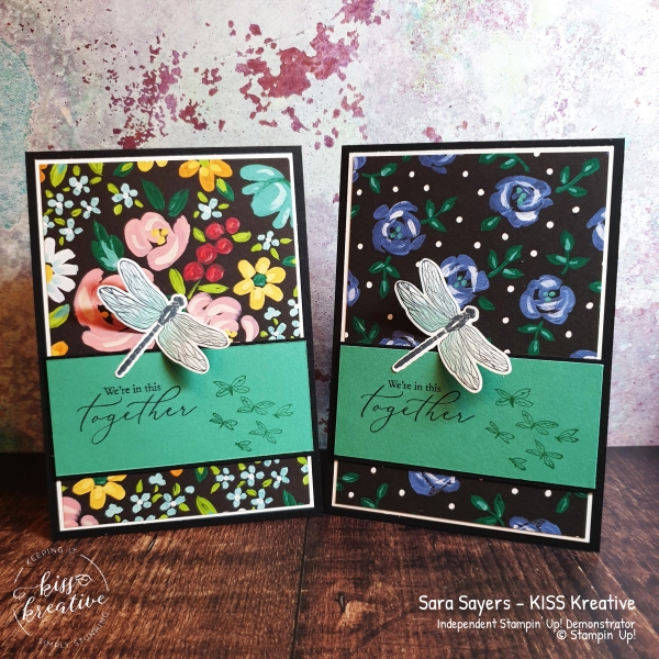 Simple cards using Heal your Heart plus Flower and Field Designer Series Paper for Salebration