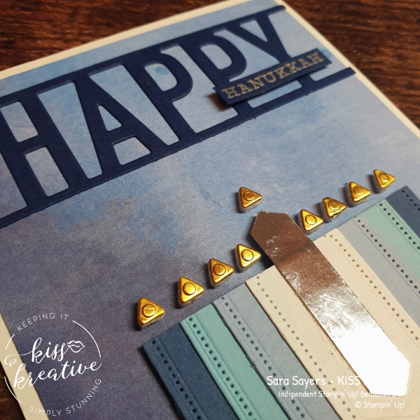 Easy Menorah Hannukah Card using Stitched Nested labels Dies from Stampin Up