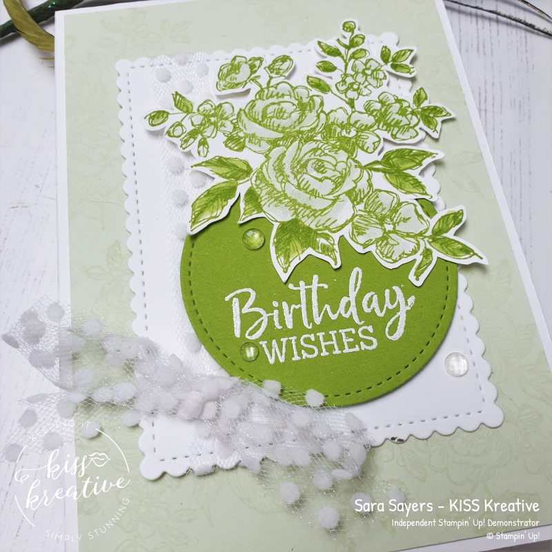 Virthday wishes card using the Fancy Phrases Stamp set by Stamping Up