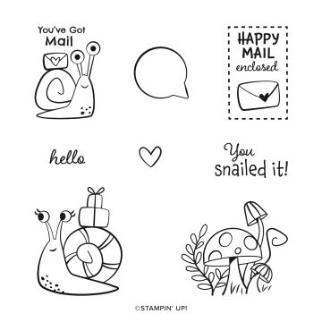 Clean & simple cards using the Snailed It Stamp Set from the Snail Mail Suite by Stampin Up