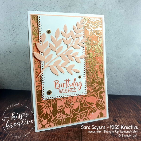 Blended and Embossed cards using the Wild Roses Stamp set.