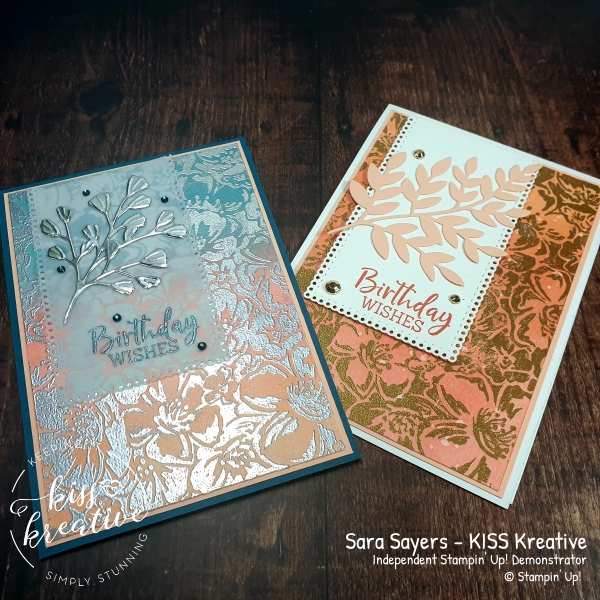 Blended and Embossed cards using the Wild Roses Stamp set.