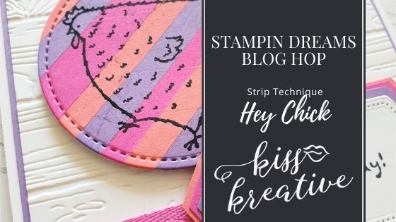 Easy Strip Technique Cards- Hey Chick Blog Hop