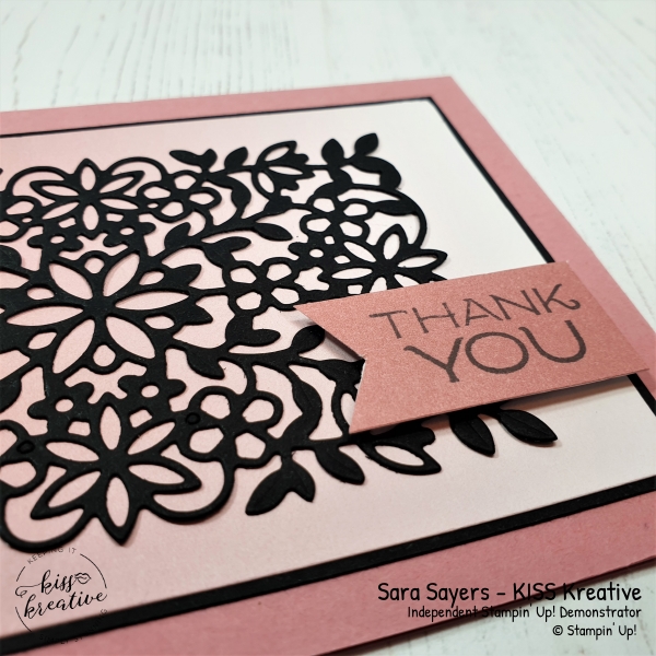 Easy Ombre thank you cards using the Vine Design bundle from Stampin Up.