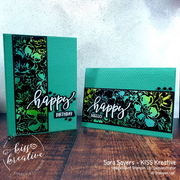 Two Pretty Blended Wild Roses Cards  By Sara Sayers at KISS Kreative