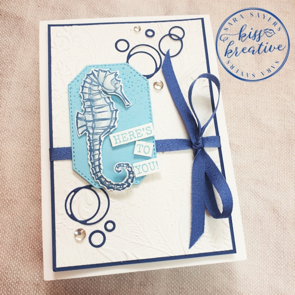 Here's to you Seahorse  card using the Seaside Notions Stamp Set. 