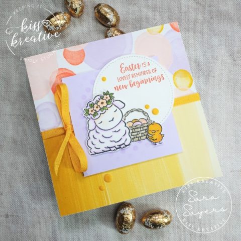 Fun Springtime Joy Easter Lamb Card - KISS Kreative