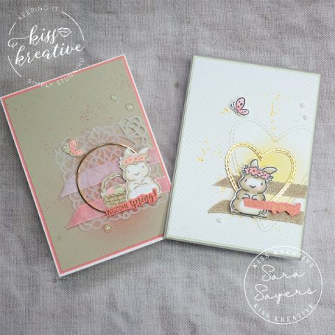 Welcome Spring Bunny Cards - Easter Themed Blog Hop - KISS Kreative