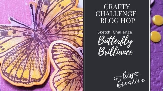 Blended Butterfly Brilliance Birthday Card – Crafty Challenge Blog Hop