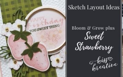 Easy Sketch cards using Bloom & Grow & Sweet Strawberry