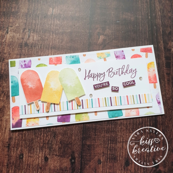 make a Cool slimline Birthday Card