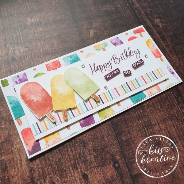 make a Cool slimline Birthday Card