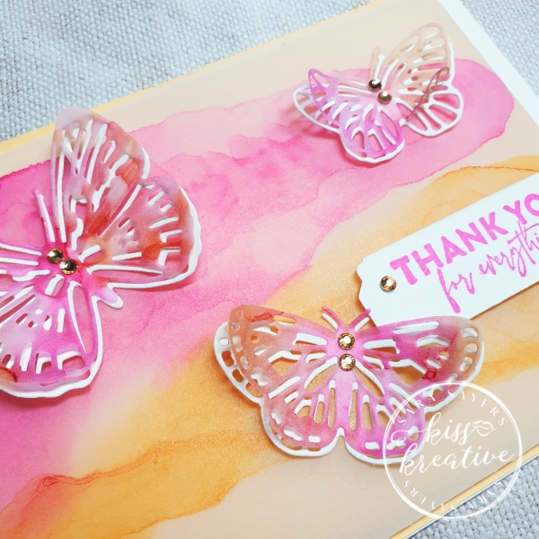 Easy Thank You For Everything Butterfly Alcohol Cards with Brilliant Wings