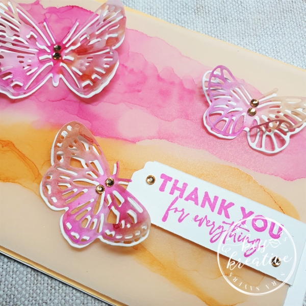 Easy Thank You For Everything Butterfly Alcohol Cards with Brilliant Wings