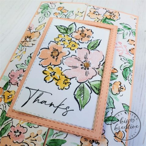 How to make a Floral Gatefold Interlocking card - KISS Kreative