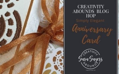 Beautiful Copper Slimline Anniversary Card – Creativity Abounds Blog Hop