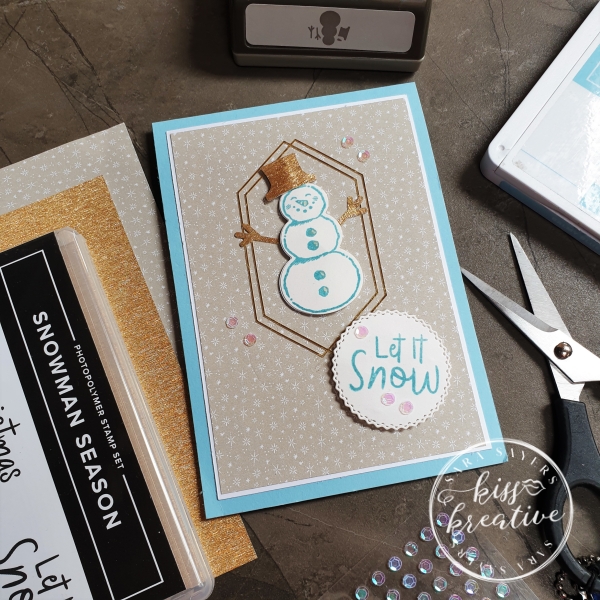 simple stamped snowman card