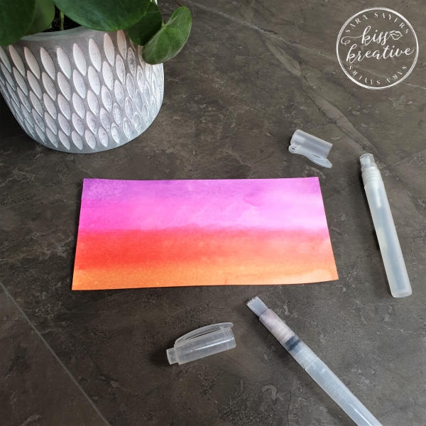 Super Easy Water Coloured Sunset Cards