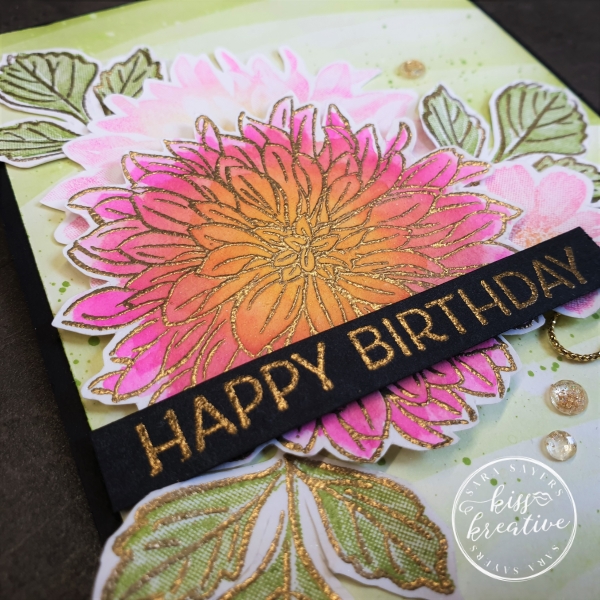 Amazing Delicate Dahlia Birthday Card