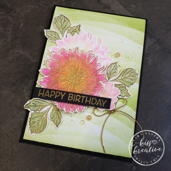 Amazing Delicate Dahlia Birthday Card