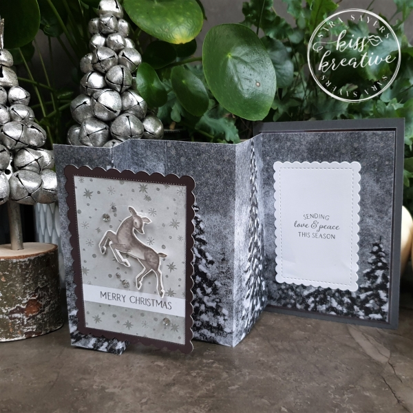 How To Make A Triple Fold Card with the Peaceful Deer Stamp set & Peaceful Place Designer Series Paper