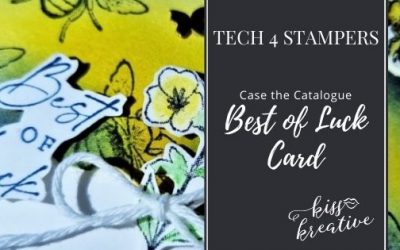 Simple Sponged Best of Luck card, Case the catalogue – Tech 4 Stampers Blog Hop