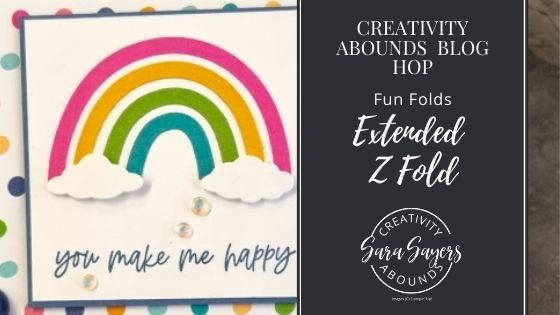 How to Make An Extended Z Fold Card  – Creativity Abounds Blog Hop