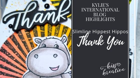 How To Make A Slimline Rays of Light Hippest Hippo Thank You Card