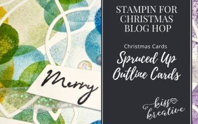 How To Make All Spruced up Outline Christmas Cards – Stampin’ For Christmas Blog Hop