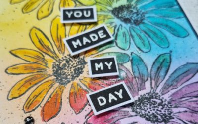 Simple Stunning Watercolour Rainbow Daisy Card  – Creativity Abounds Blog Hop