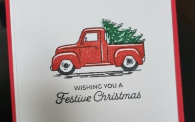 How to Make An Elegant Trucking Along Christmas Card – Casually Crafting Blog Hop