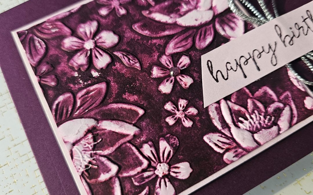 How To Make A Faux Letterpress Floral Card – Technique Tuesday