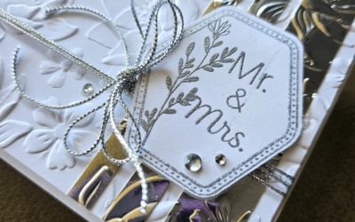 How to Create A Heartfelt Hexagon Silver & White Wedding Card – Tech 4 Stampers Blog Hop