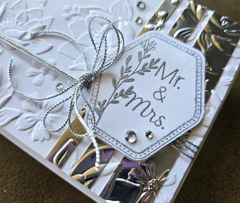 How to Create A Heartfelt Hexagon Silver & White Wedding Card – Tech 4 Stampers Blog Hop