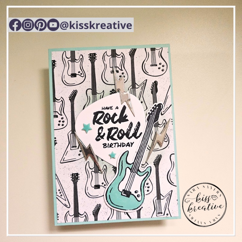 Simple card using products from the Rock & Roll Suite
