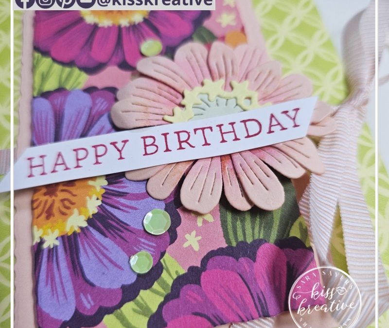 Creating a Stunning Gift Card with Flowering Zinnia DSP – Tech 4 Stampers Blog Hop