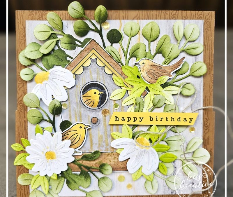 Create A Feathered Family Country Birdhouse Easel Card – Share It Sunday